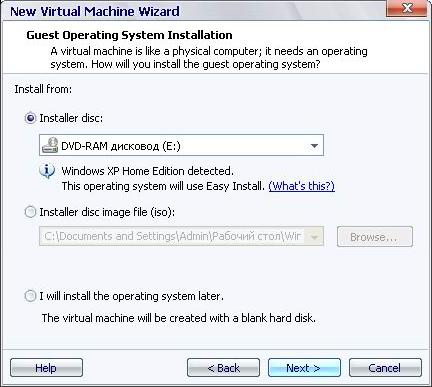       VMware Workstation  Windows XP