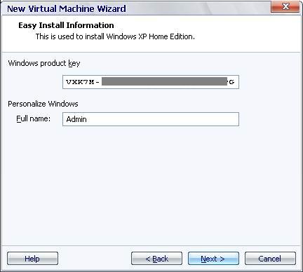       VMware Workstation  Windows XP