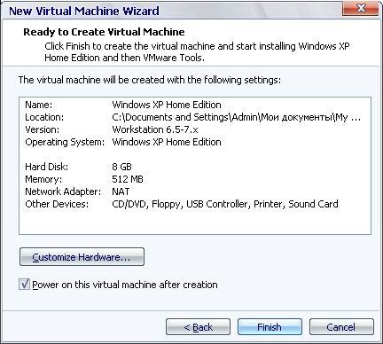       VMware Workstation  Windows XP