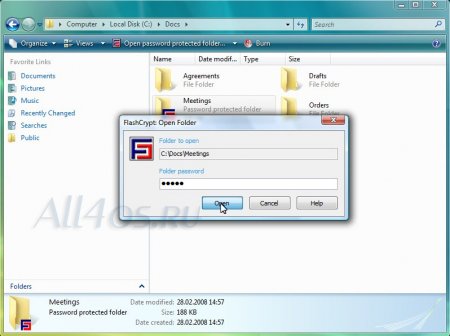 FlashCrypt 1.0 – программа для установки пароля на папку