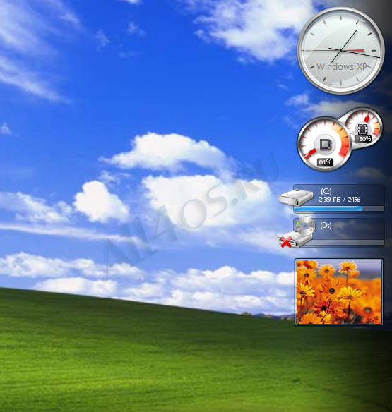 Windows Sidebar     Windows XP