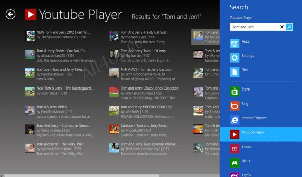   Youtube  Metro- Windows 8
