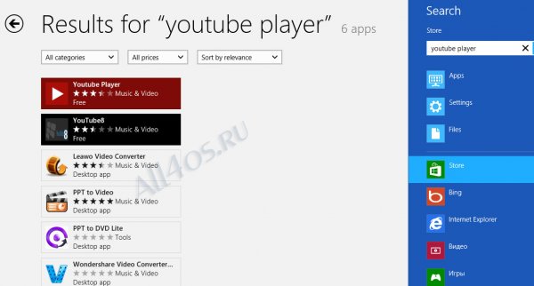   Youtube  Metro- Windows 8
