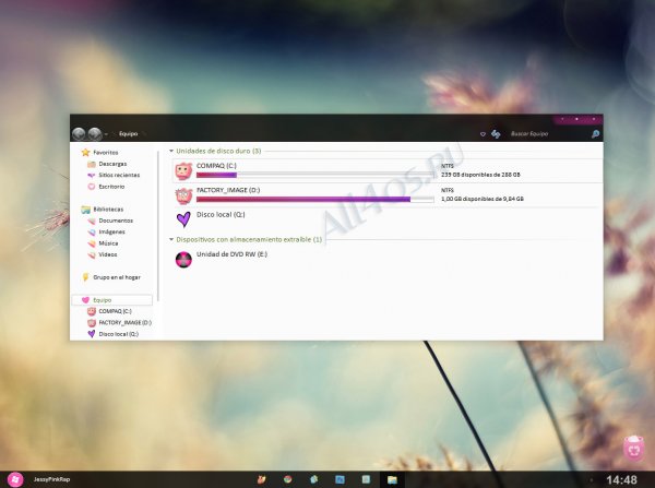 Molk Pink     Windows 7