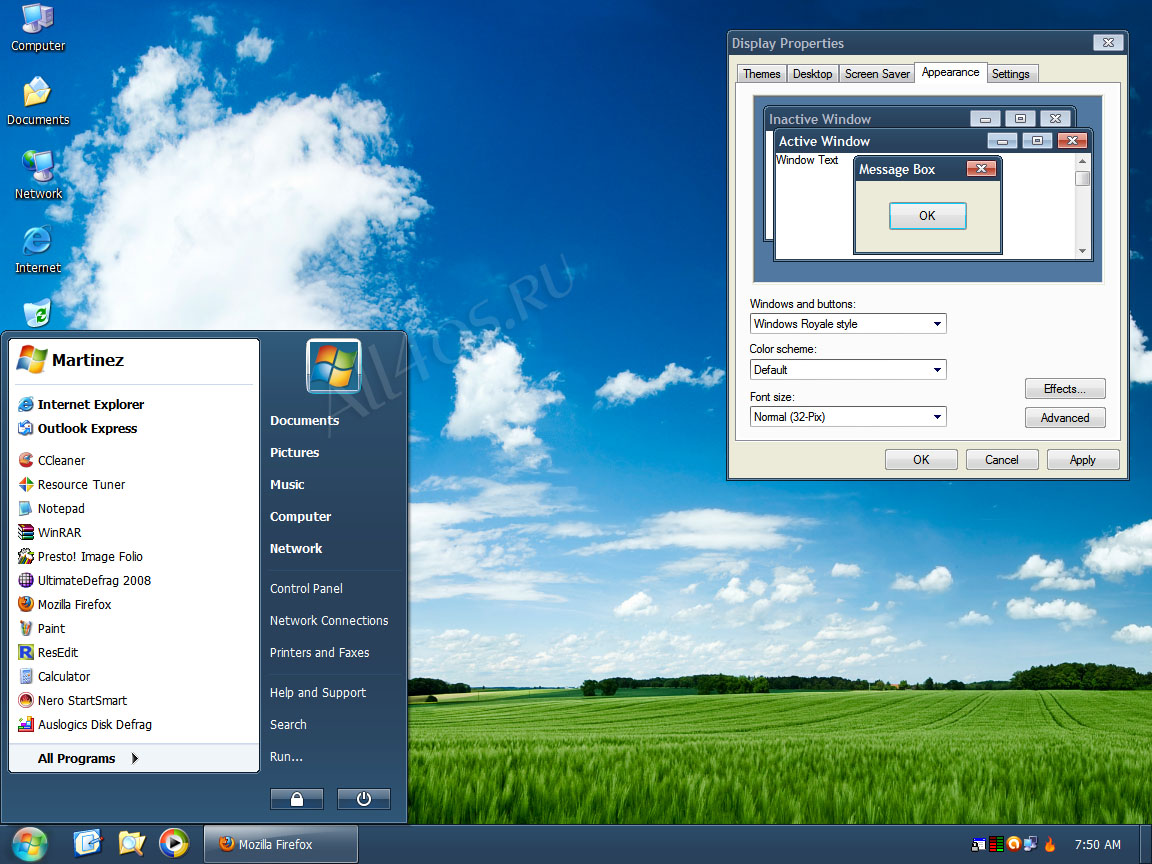 Бесплатные темы для Windows XP, скачать темы оформления