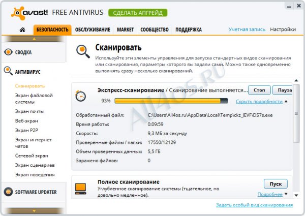   Avast.  avast! Free Antivirus 8.0.1489