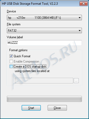 HP USB Disk Storage Format Tool      -