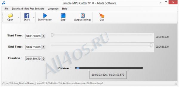 Simple MP3 Cutter 4dots -    mp3-   