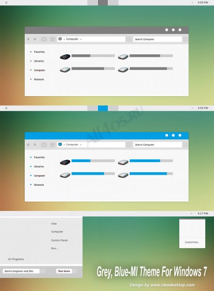 Grey Blue-Ml -   Windows 7   