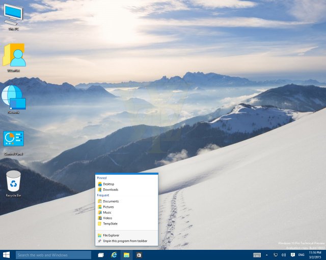    Windows 10 Pro TP Build 10022