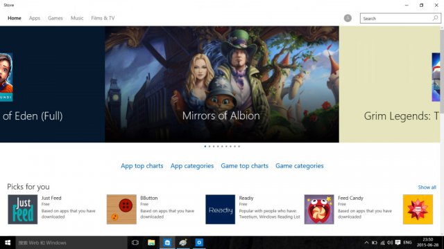   Windows 10 - Build 10151,  