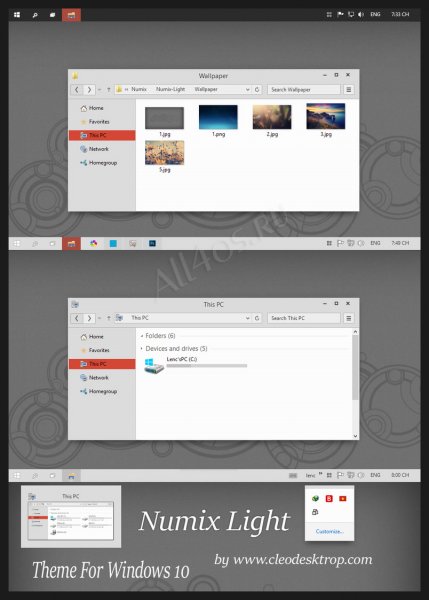 Numix Light & Dark -        Windows 10