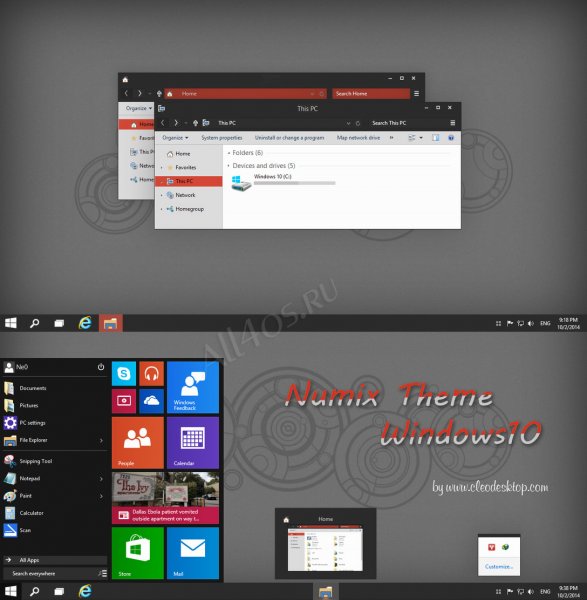 Numix Light & Dark -        Windows 10