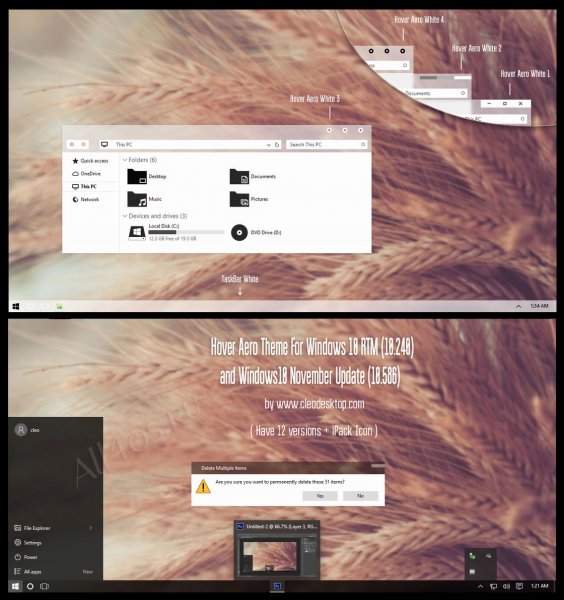 Hover Aero Theme  -   Windows 10
