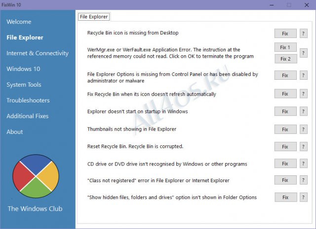 FixWin 10        Windows 10