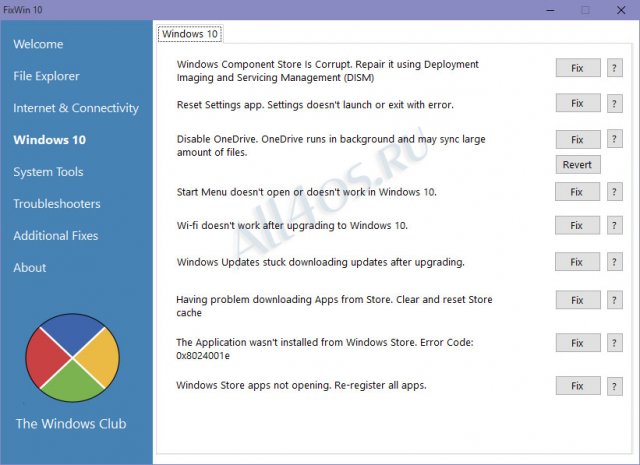 FixWin 10        Windows 10