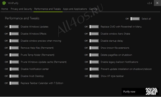 WinPurify     Windows 10