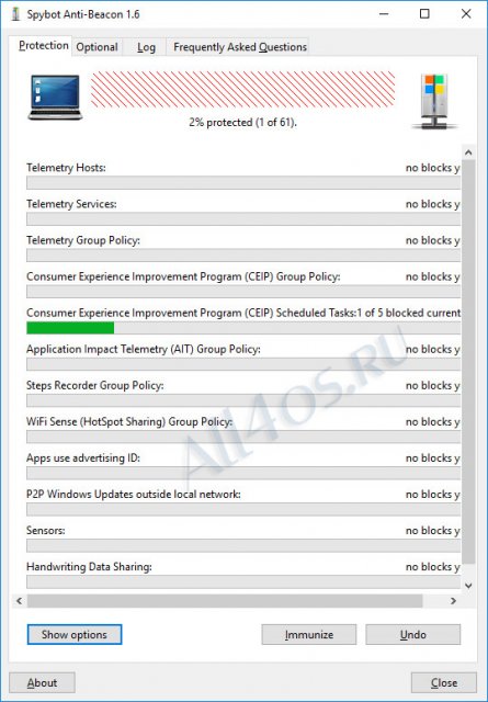 Spybot Anti-Beacon for Windows 10       Windows 10