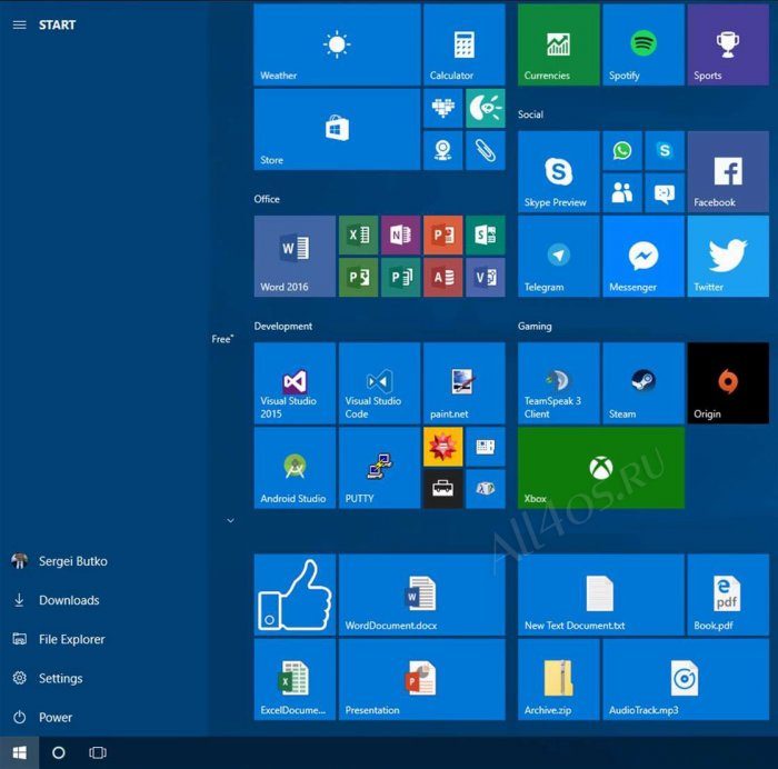 Pin Files          Windows 10