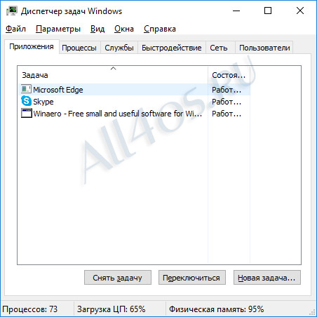 Classic Task Manager      Windows 10