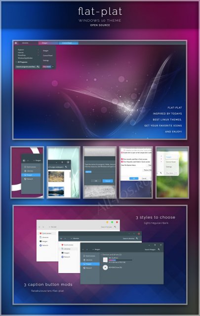 Flat-plat -      Linux  Windows 10