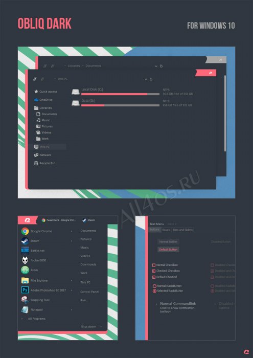 OBLIQ DARK VS 10      Windows 10